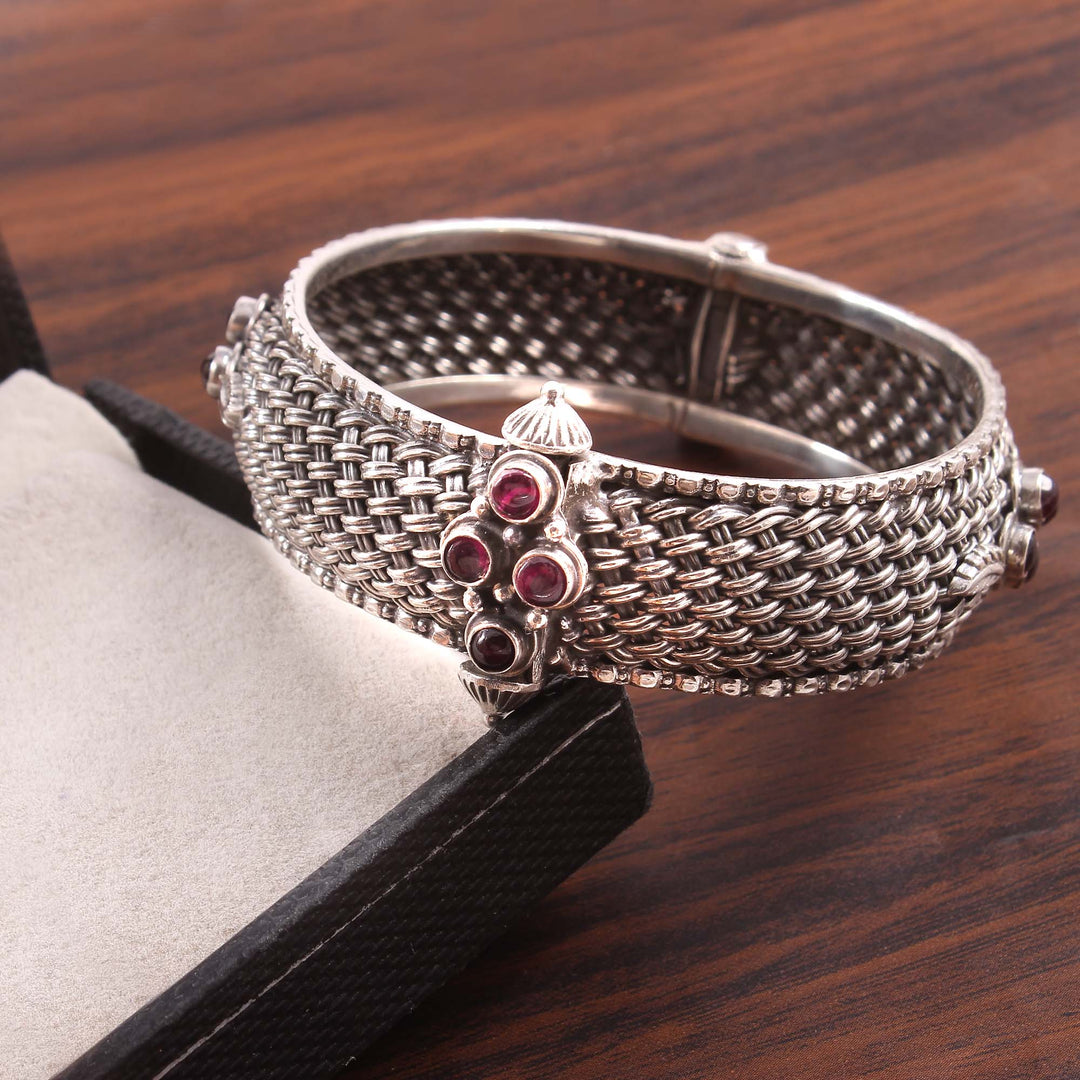 Silver Unique Statement Rawa Bangle