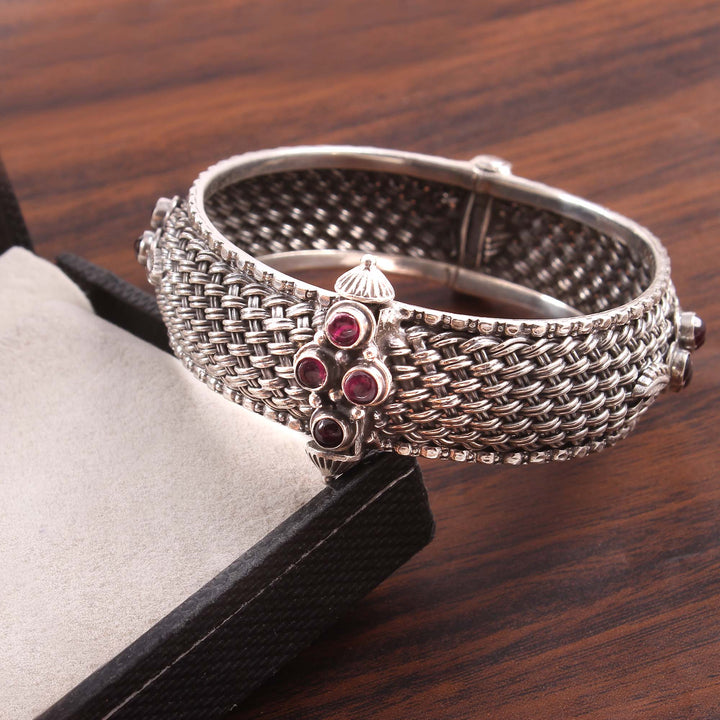 Silver Unique Statement Rawa Bangle