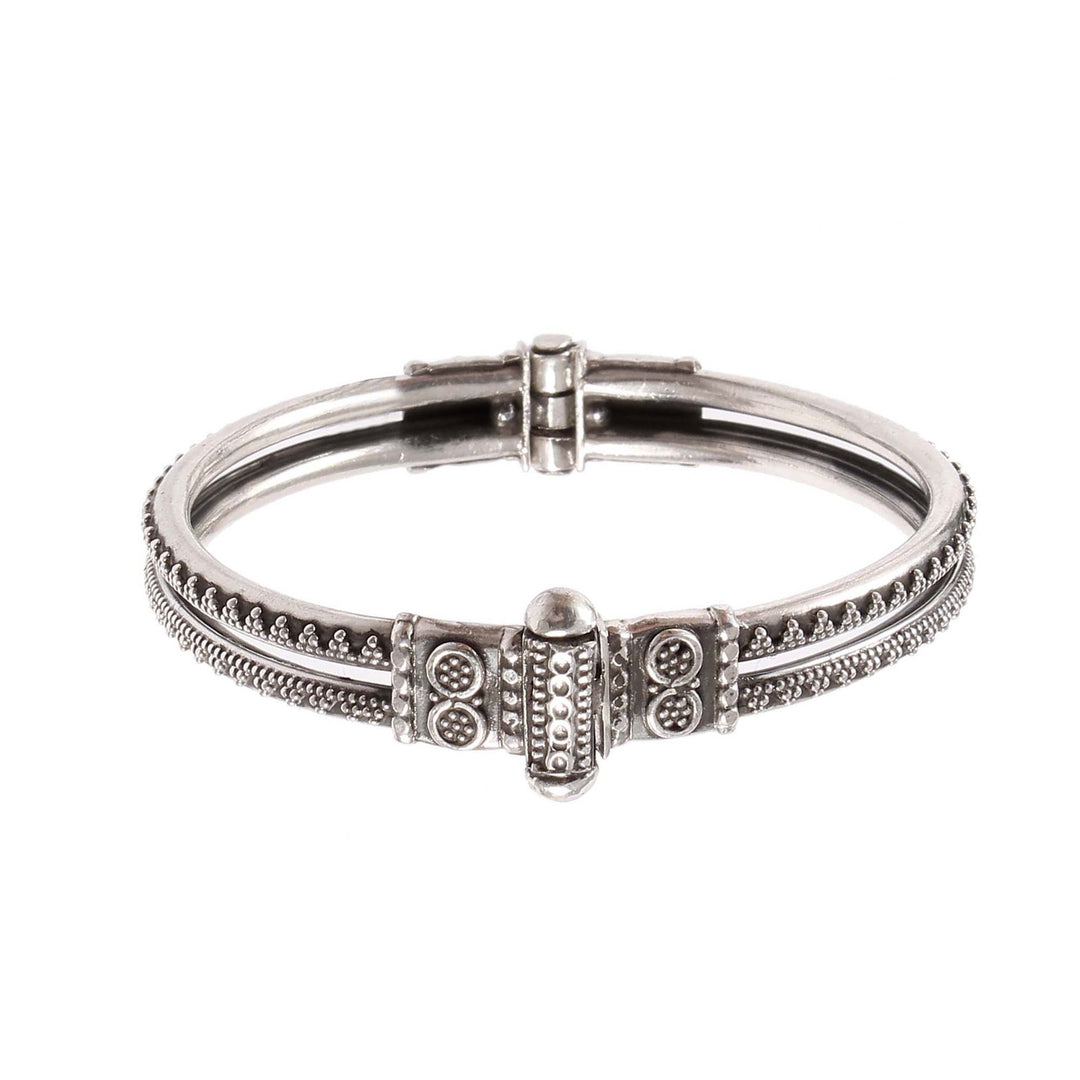 Silver Rawa Work Classic Bangle