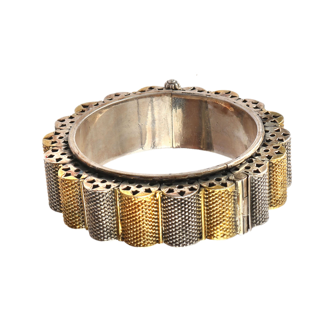Gold Plated Silver, Antique Statement Bangle