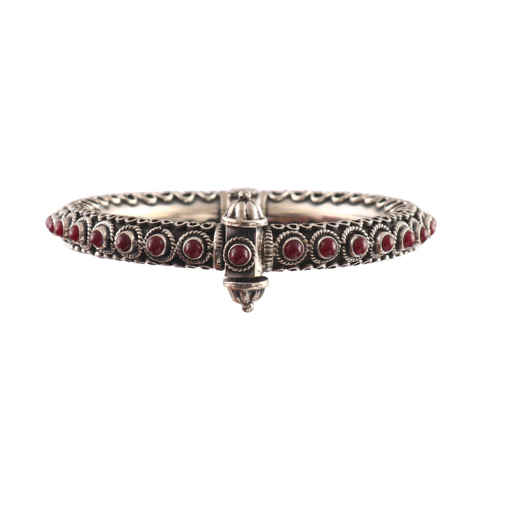 Silver Oxidized Kada Unique Bangle