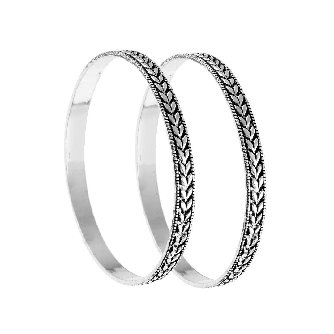 Silver Leaf Unique Chudi Bangles