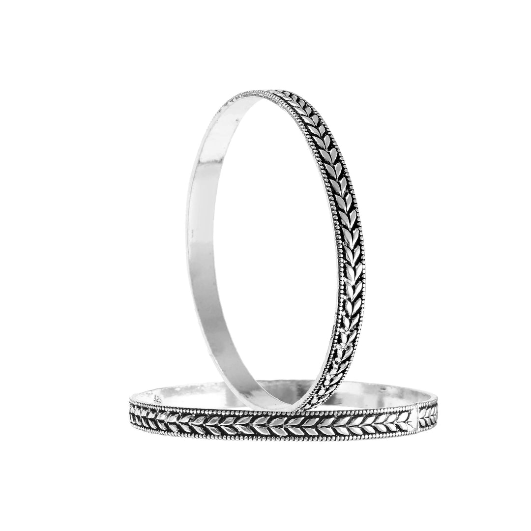 Silver Leaf Unique Chudi Bangles