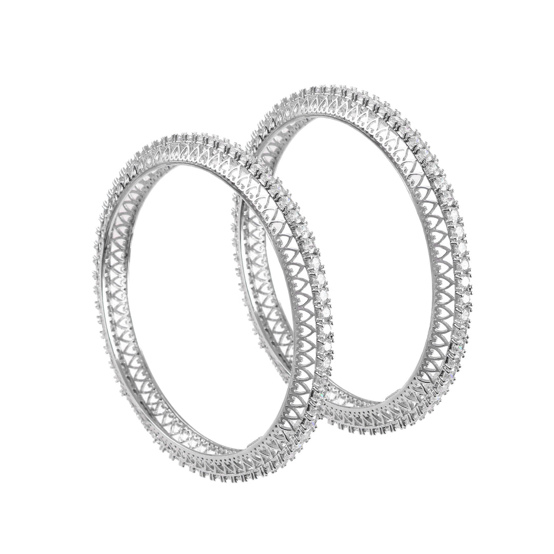 Silver AD Designer Kada Bangles