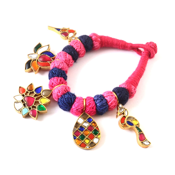 Gold Plated Silver Motifs Bracelet