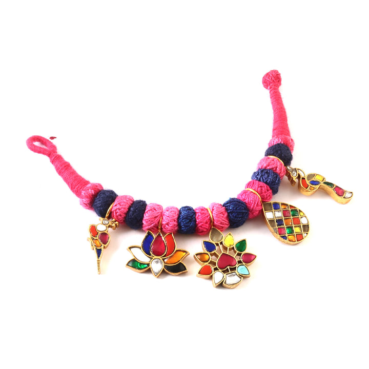 Gold Plated Silver Motifs Bracelet