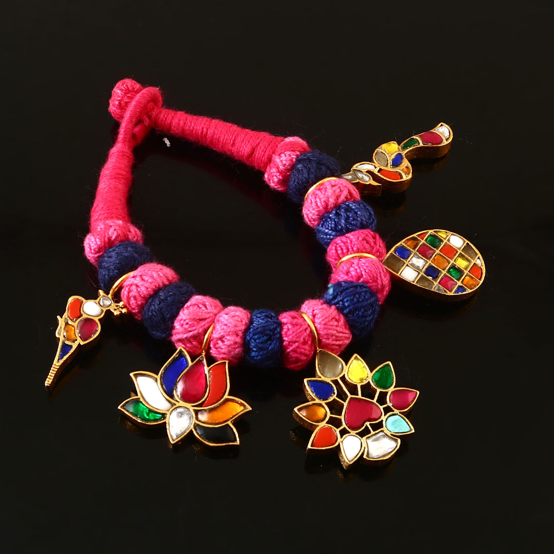 Gold Plated Silver Motifs Bracelet