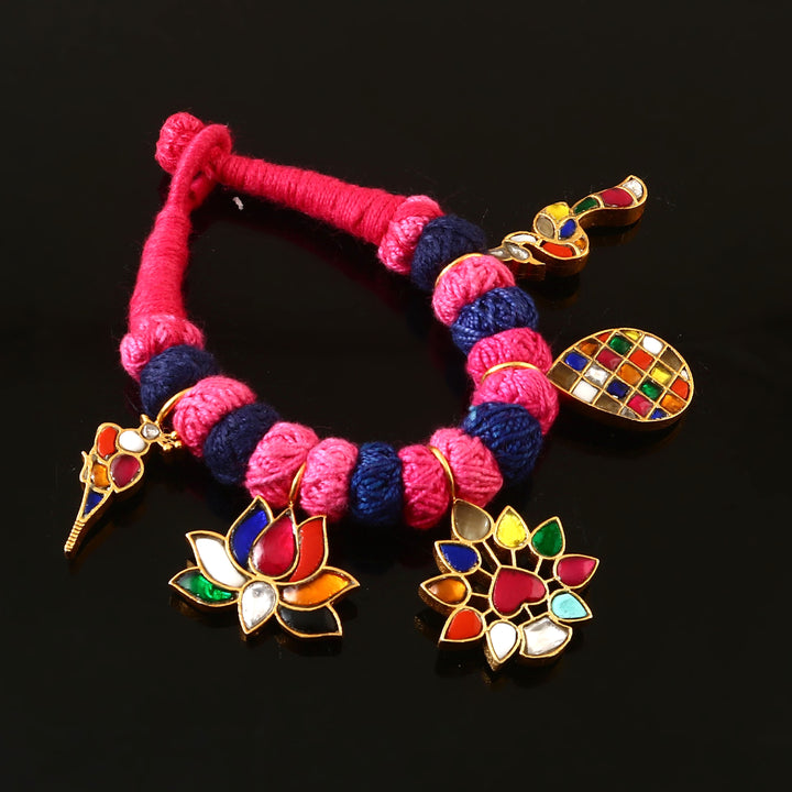 Gold Plated Silver Motifs Bracelet
