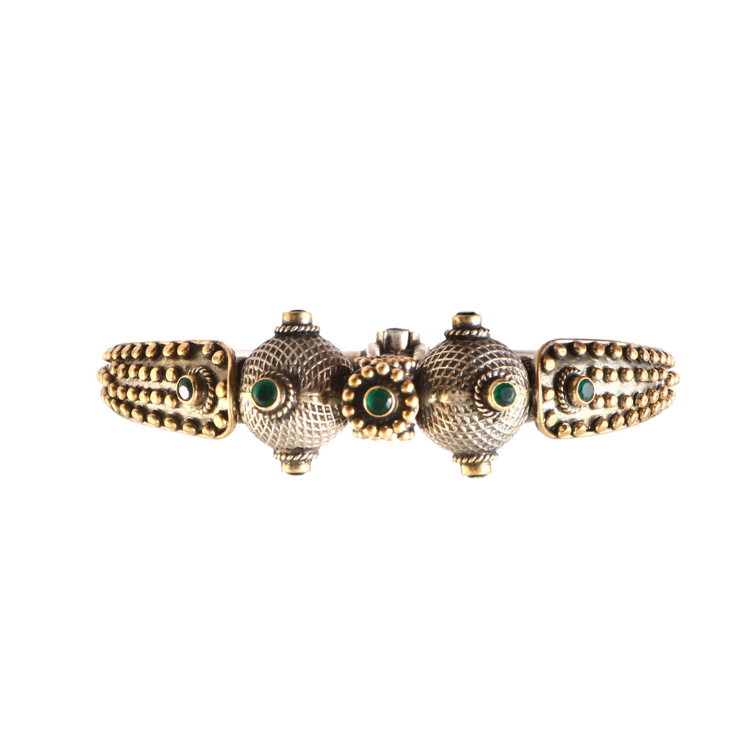 Silver Oxidized Statement Openable Bangle
