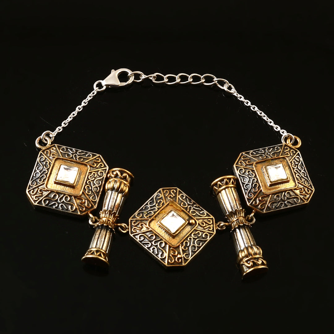 Silver Oxidized Adjustable Bracelet
