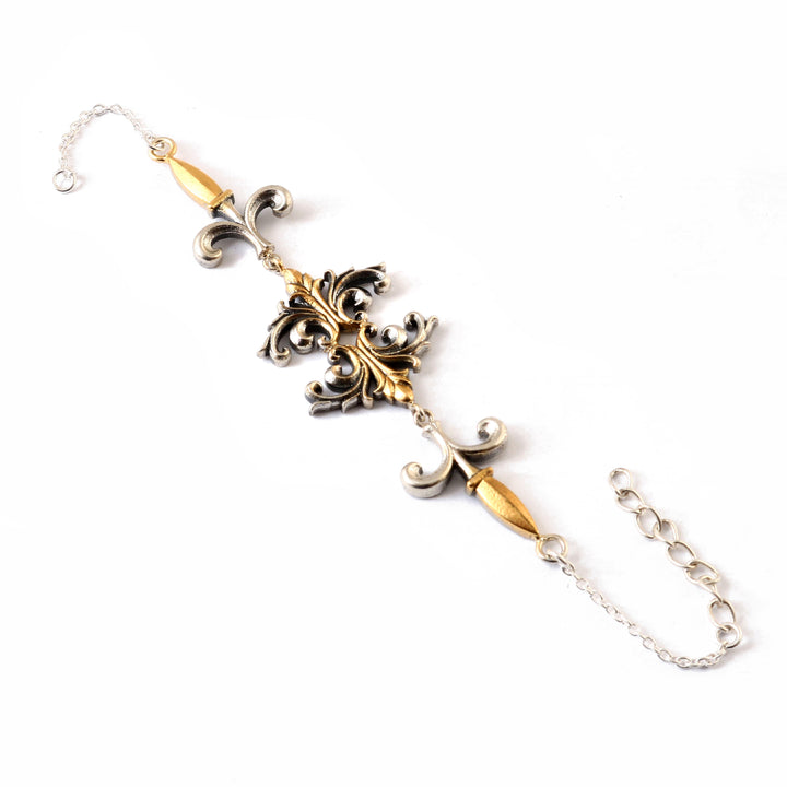 Dual Tone Silver Openable Bracelet