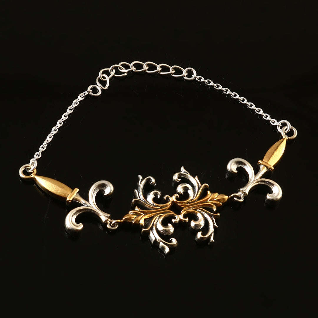Dual Tone Silver Openable Bracelet