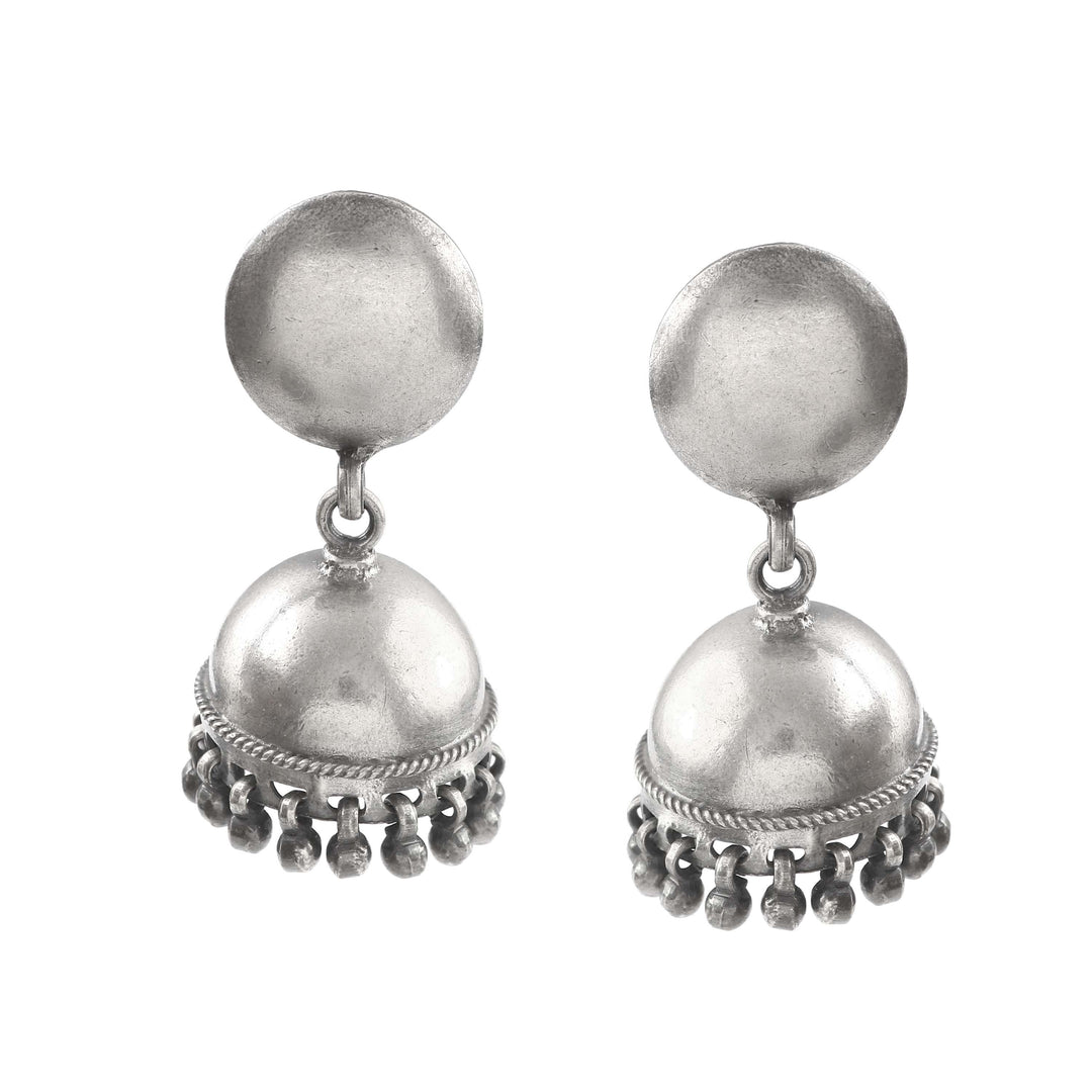 Silver Ghungroo Jhumki Classic Earrings