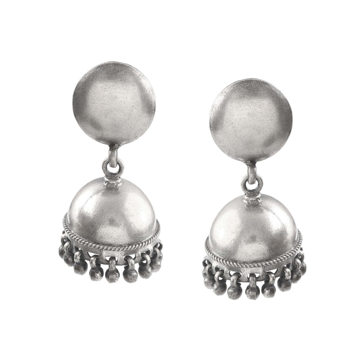 Silver Ghungroo Jhumki Classic Earrings