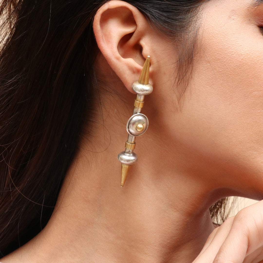 Gold Plated Silver, Ancient War Ear Studs