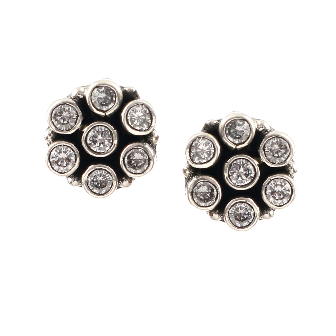 Silver Beautiful Floral Ear Studs