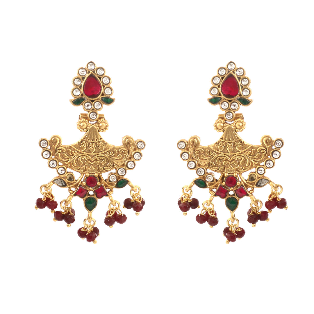 Gold Plated Silver Chand-Bali Earrings