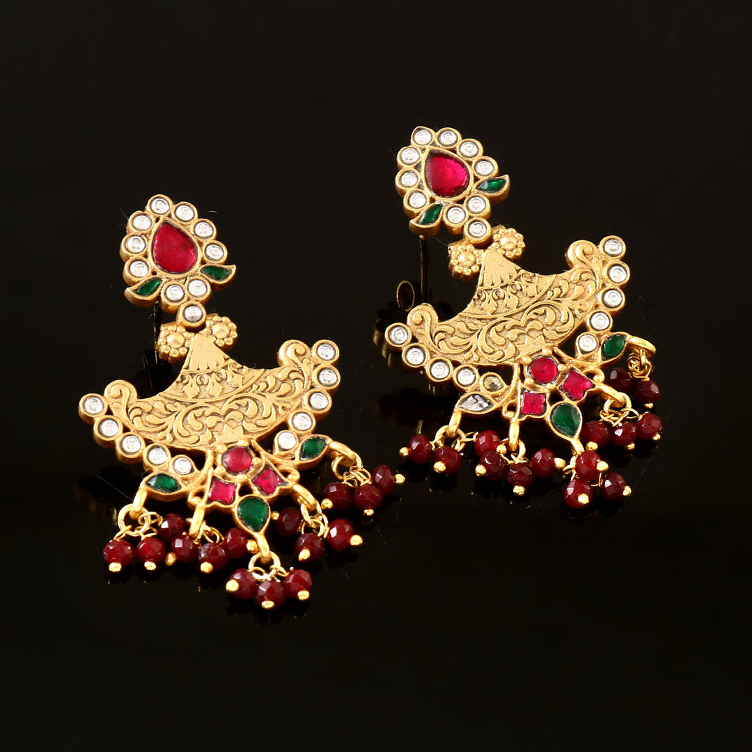 Gold Plated Silver Chand-Bali Earrings
