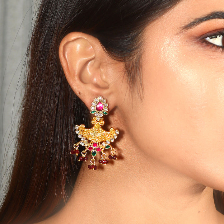 Gold Plated Silver Chand-Bali Earrings