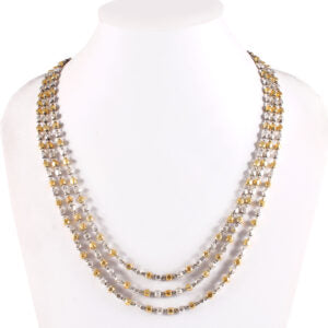 Gold Plated Silver, Adorable Silver Beads Chain Necklace