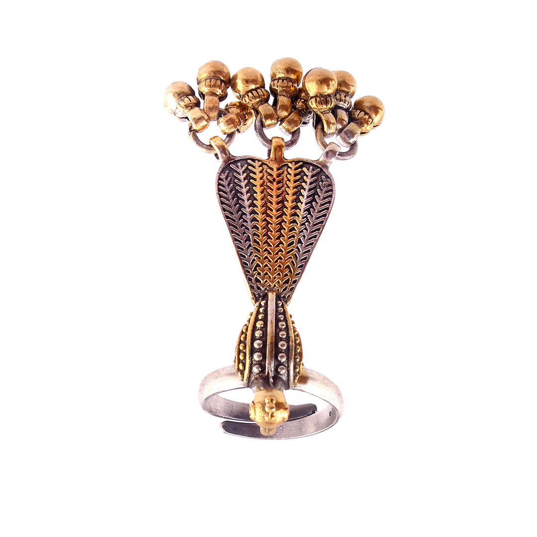 Gold Plated Silver, Adorable Peacock Adjustable Ring