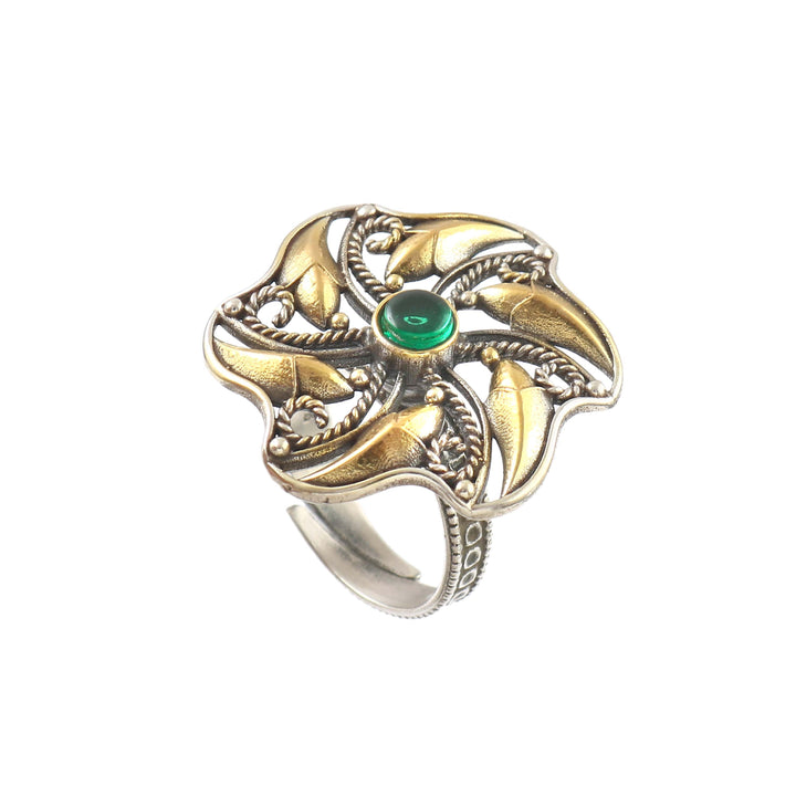 Silver Beautiful Dual Tone Adjustable Ring