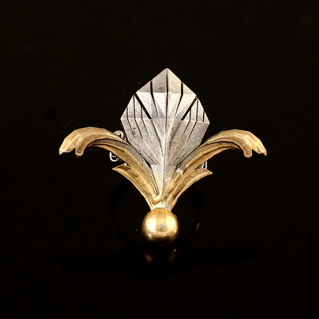 Dual Tone Silver Adjustable Ring