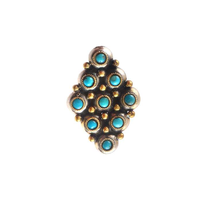 Beautiful Silver Unique Firoza Stone Ring