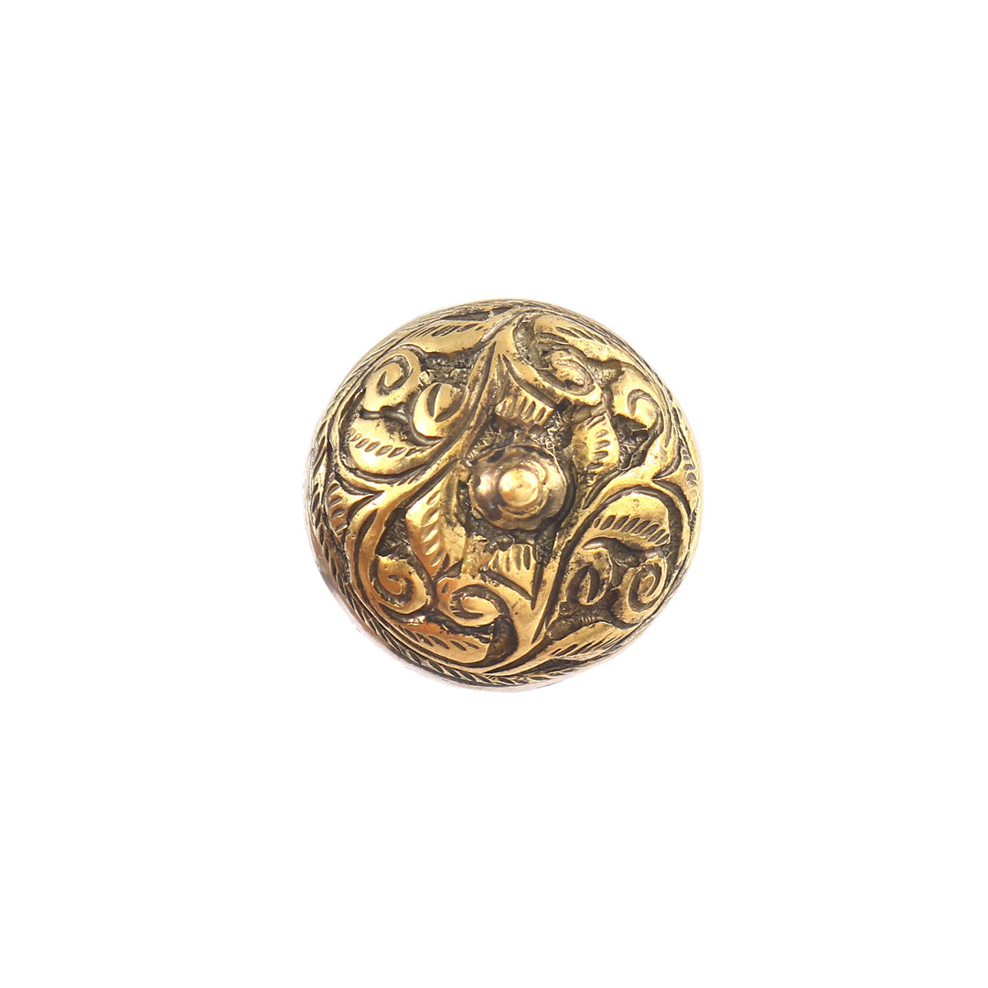 Dual Tone Silver Floral Chitai Ring