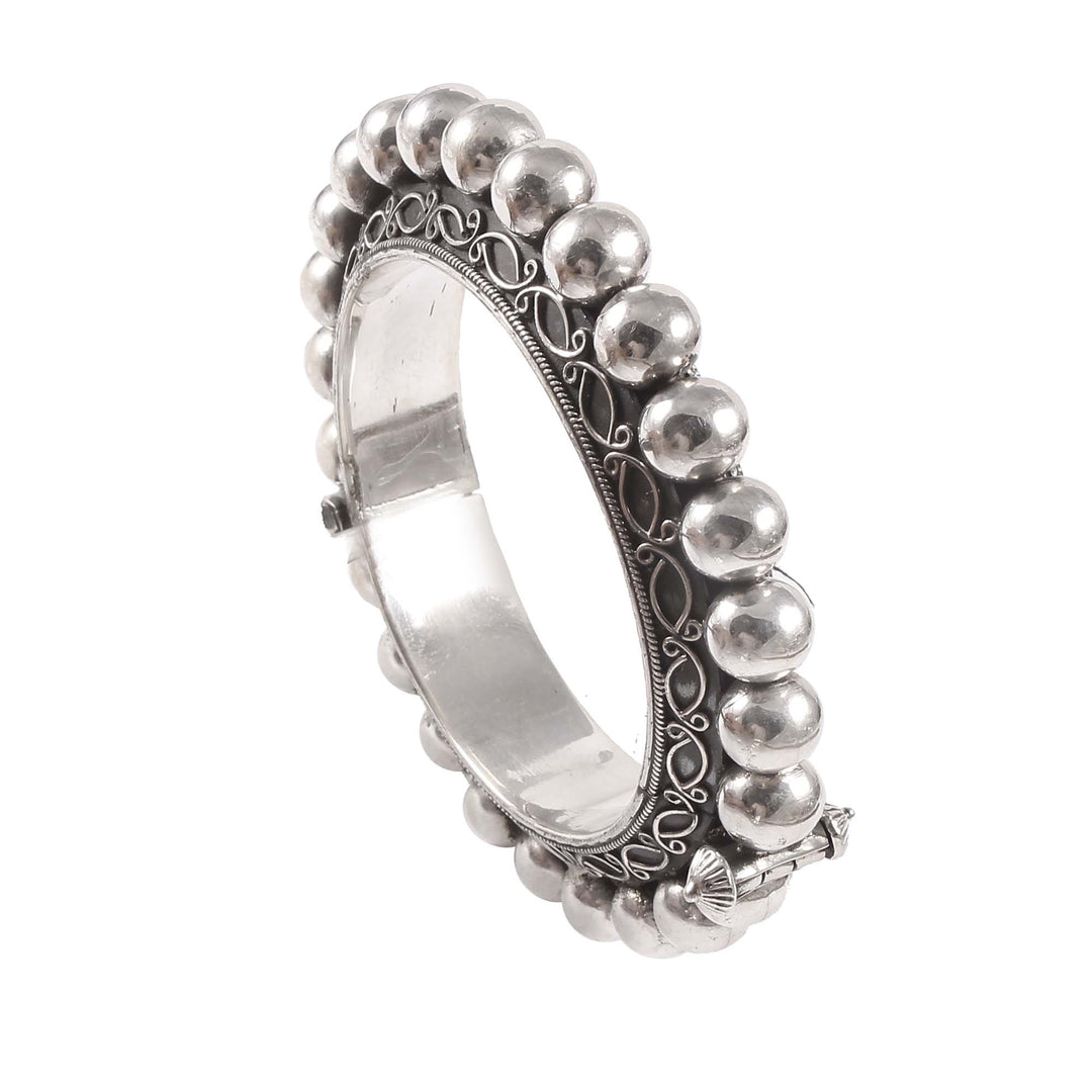 Silver Statement Openable Kada Bangle