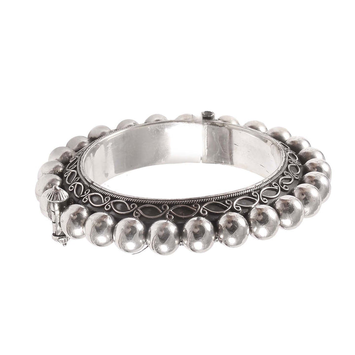 Silver Statement Openable Kada Bangle