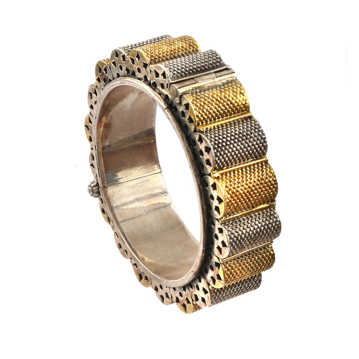 Gold Plated Silver, Antique Statement Bangle