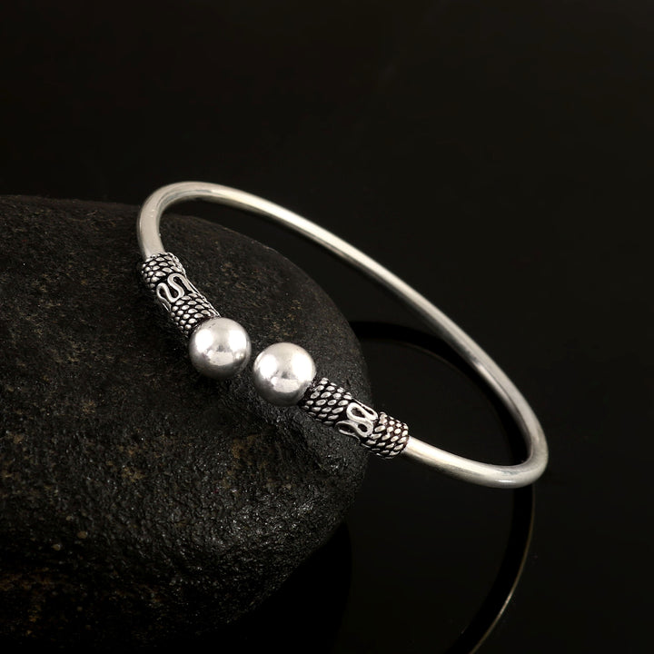 Silver Plane Twister Bangle