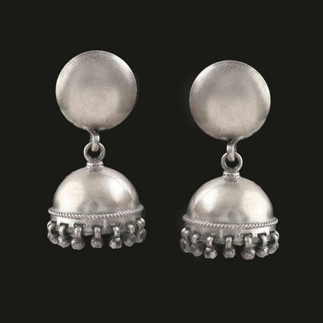 Silver Ghungroo Jhumki Classic Earrings