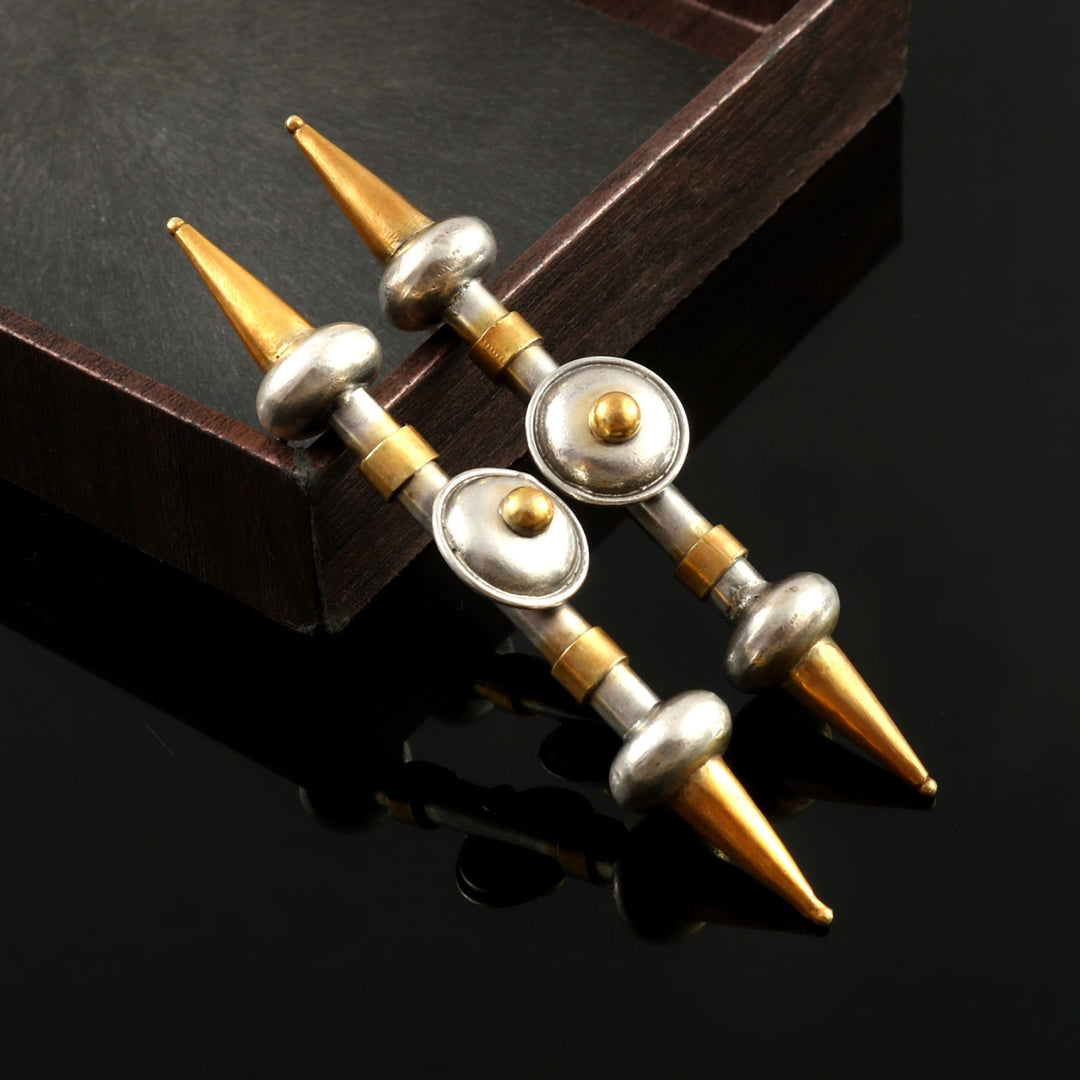 Gold Plated Silver, Ancient War Ear Studs