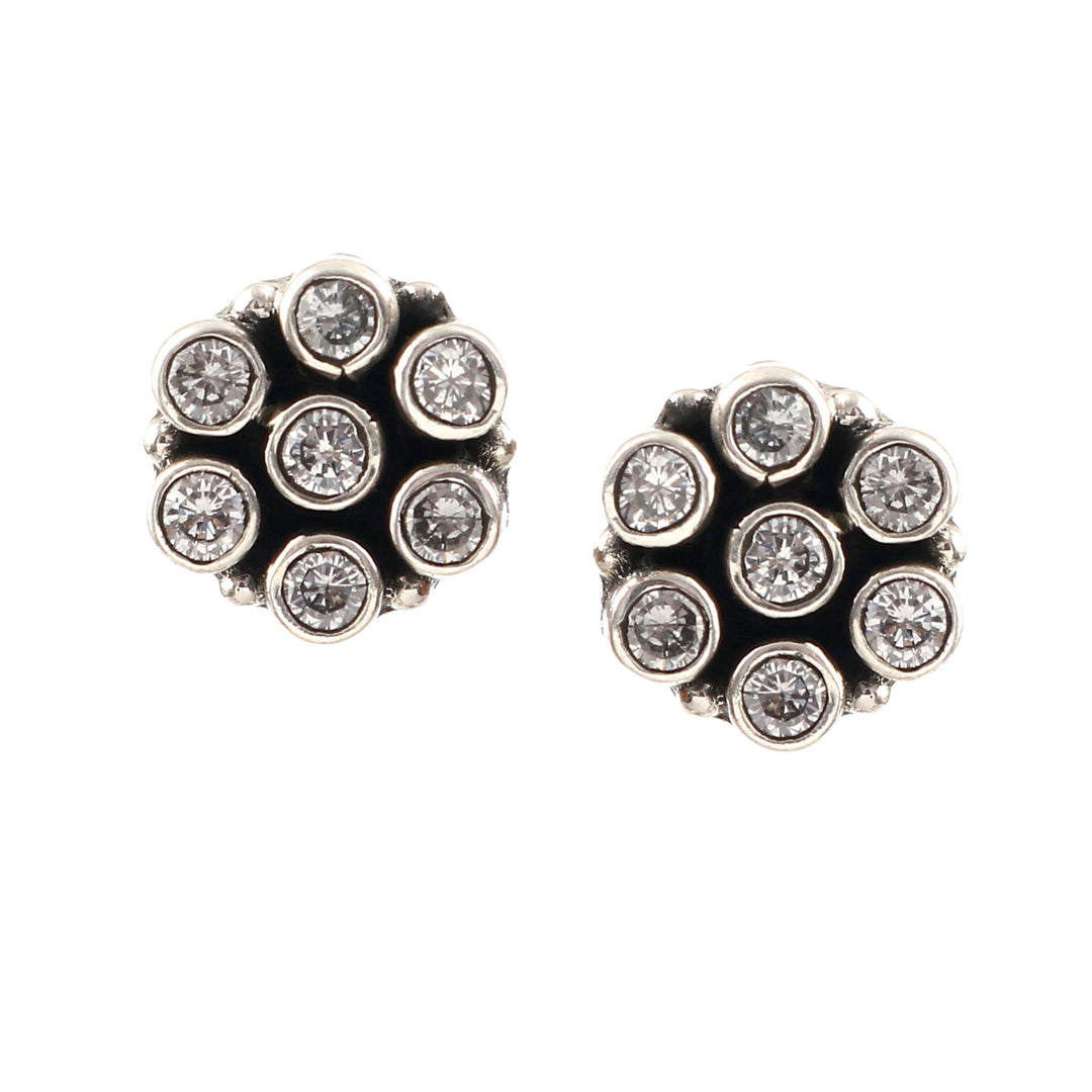 Silver Beautiful Floral Ear Studs