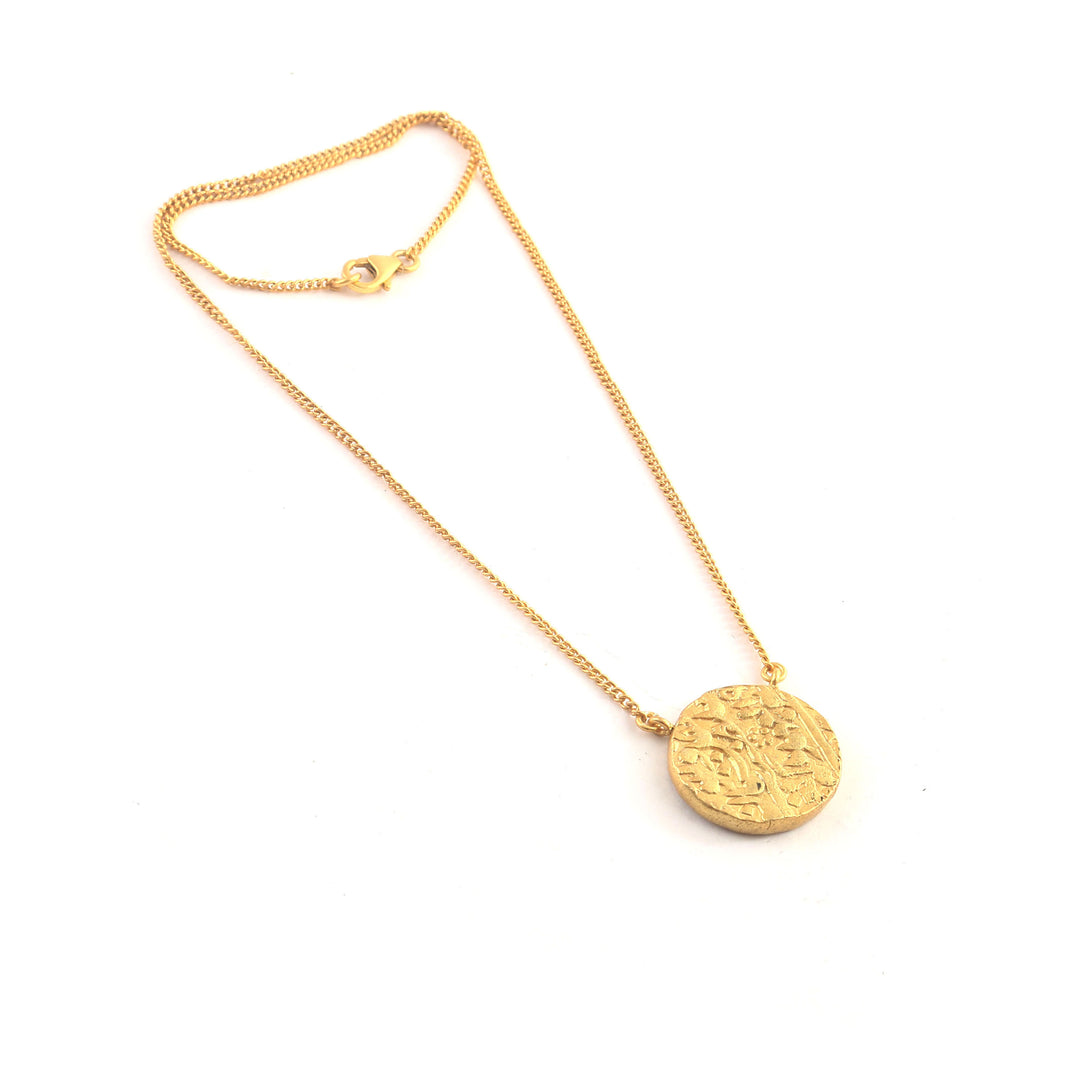 Gold Plated Silver Coin Chain Necklace