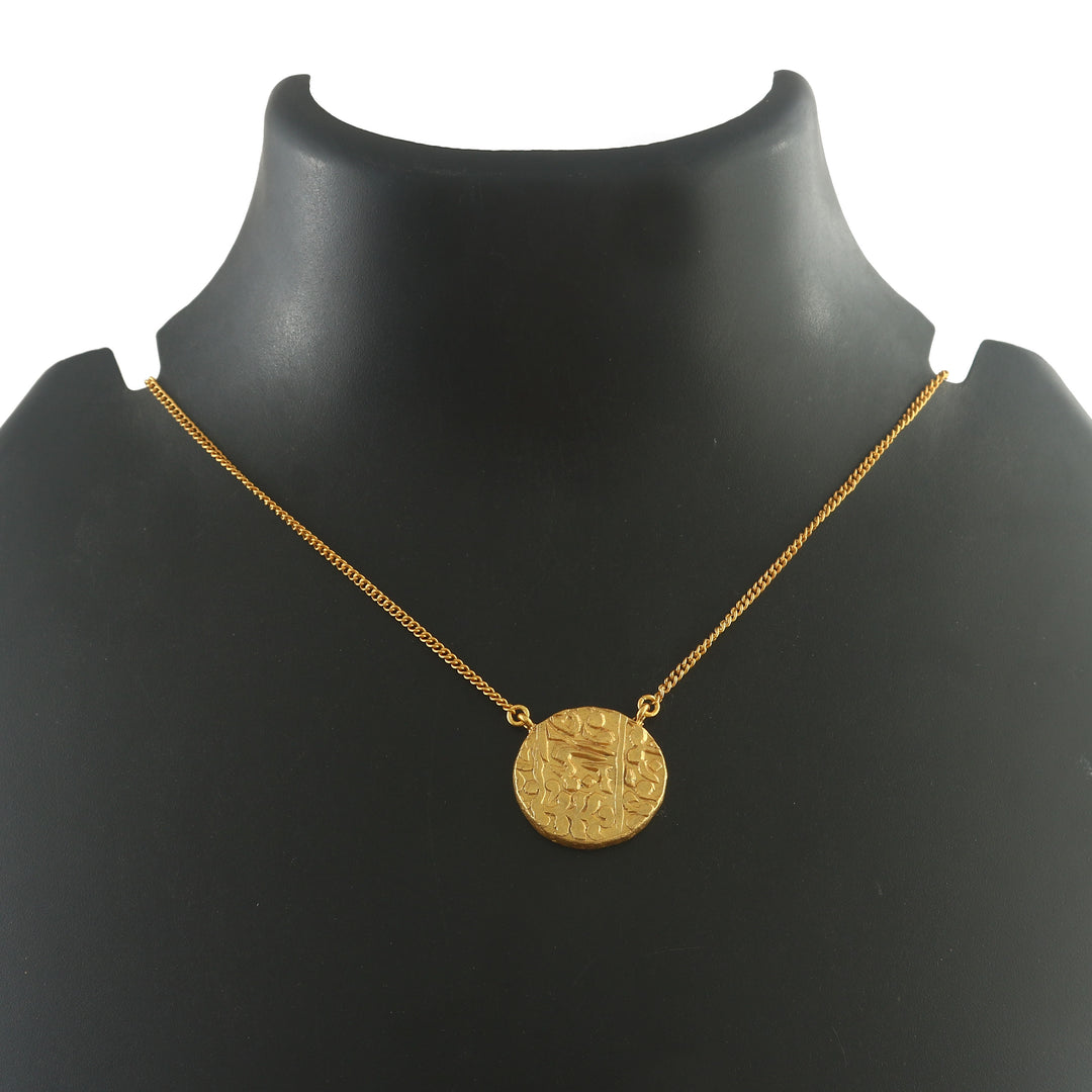 Gold Plated Silver Coin Chain Necklace