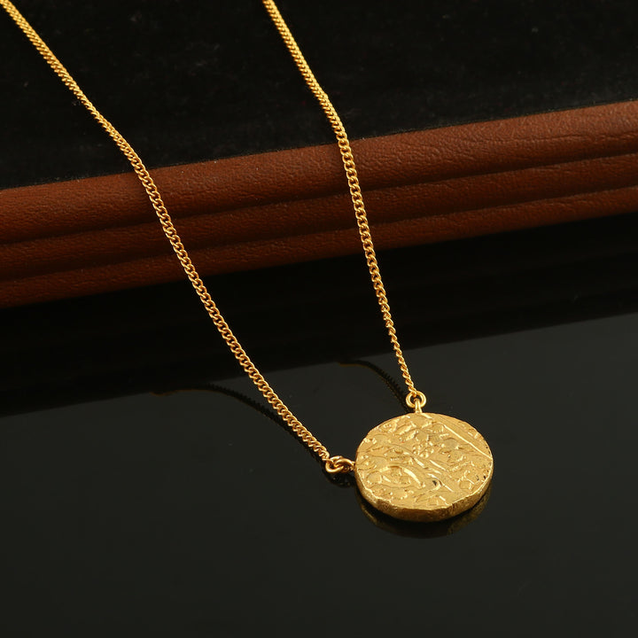 Gold Plated Silver Coin Chain Necklace