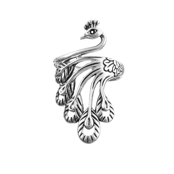 Silver Peacock Adorable Ring